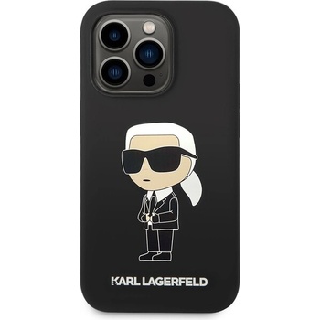 Pouzdro Karl Lagerfeld Liquid Silicone Ikonik NFT iPhone 14 Pro černé