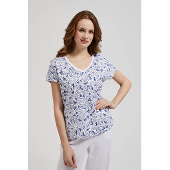 Moodo Дамска тениска с десен Moodo Moodo | Byal | ЖЕНИ | XXL