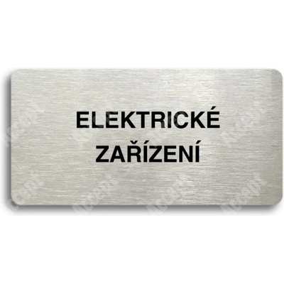 ACCEPT Piktogram ELEKTRICKÉ ZAŘÍZENÍ - stříbrná tabulka - černý tisk bez rámečku