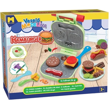 Mac Toys MAC TOYS Veselá plastelína burger 4x56g