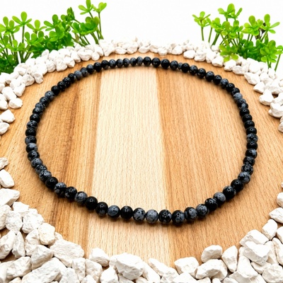 Certom Minerální náhrdelník – obsidián vločkový 0461
