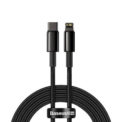 Кабел Baseus Tungsten Gold USB Type-C към Lightning, 2м, черен (CATLWJ-A01)