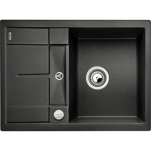 BLANCO Metra 45 - Мивка от Silgranit, 68x50 см, с регулиране на оттока, черна 525913 (525913) Мивка за вграждане