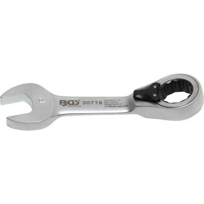 BGS technic Ráčnový očkoplochý klíč krátký přepínatelný 19 mm BGS 30719