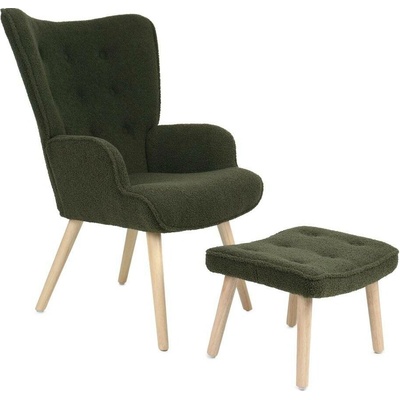 Autronic Paris II + taburet masiv látka zelená