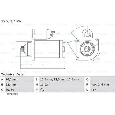 BOSCH STARTER 0 986 024 100
