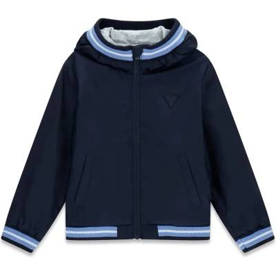 GUESS Яке ветровка Guess в тъмносин цвят, с качулка и цип за мини момче