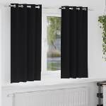 Pure Line Home Плътни завеси в цвят черен с метални халки, 2 бр. , 140 x 175 см - zalegloto - 56,91 лв