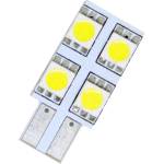  Лед крушки тип t10 с 4 smd диода от едната страна (t10w4s)