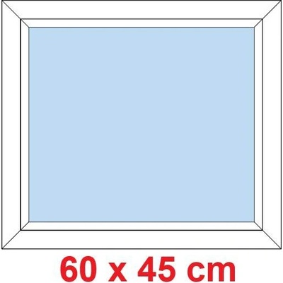 Soft Plastové okno 600 x 450 mm, FIX neotevíravé, Antracit struktura/Antracit struktura, levé