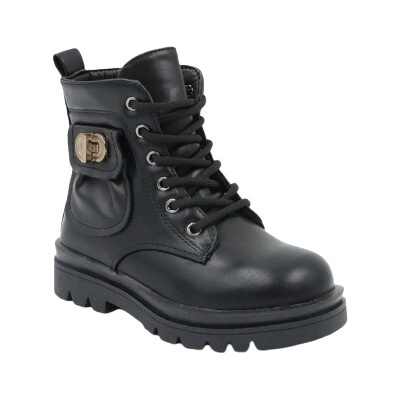 Clibee dětské kozačky eko kůže černé