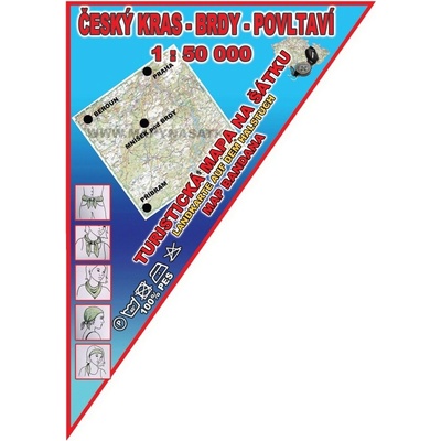 Český kras, Brdy a Povltaví – mapa na šátku