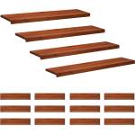 vidaXL Стъпала за стълби 16 бр. 120 x 25 x 2 cm Кафяво Солидно бук (3446441)