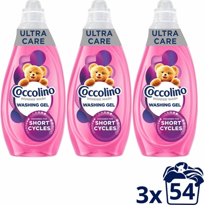 Coccolino Wonder Wash prací gél Ultra Care na rýchle pranie 3 x 2160 ml 54 PD