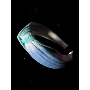 Radi handmade Диадема с възел от трико в синьо лилаво и светла мента (834)