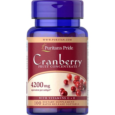 Puritan's Pride Koncentrát čučoriedkového extraktu s pridaným vitamínom C a vitamínom E 100 kapsúl