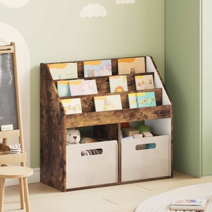 vidaXL Детска рафт за книги Димян дъб 72, 5 x 29, 5 x 69 см (892384)