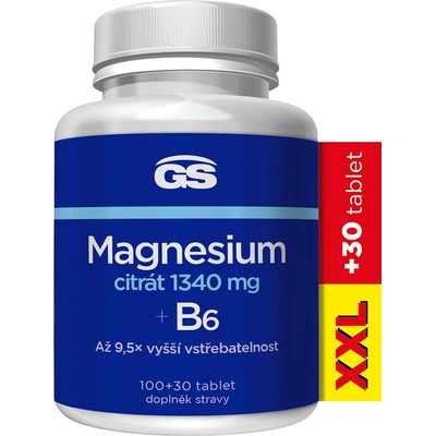 GS Magnesium citrát 1340 mg+B6 100+30 tablet