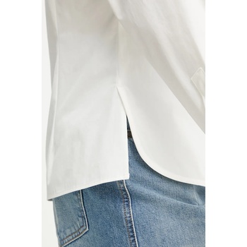 Max Mara Памучна риза Weekend Max Mara дамска в бежово със стандартна кройка с класическа яка 2515111021600 (2515111021600)