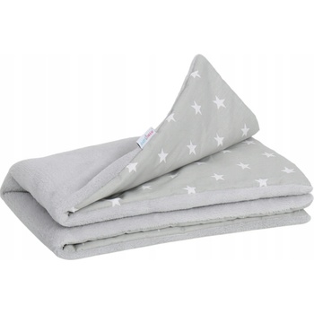 Vulpi Deka do kočíka autosedačky plyš sivá hviezdičky