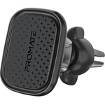 Promate Стойка за кола, ProMate, Ventmag-XL, 360 Cradleless Magnetic Car AC Vent Mount for Smartphones Secure Anti-Slip Mount Multi-Angle Mounting Metal Ring and Rectangular Plate included, Черен