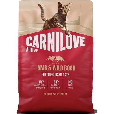 Carnilove Active Adult Cat All Breeds Sterilised LAMB & WILD BOAR 2 kg