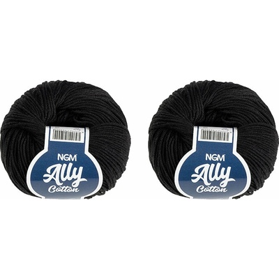 BELLATEX Ally cotton 50 g set 2 ks - 999 čierna