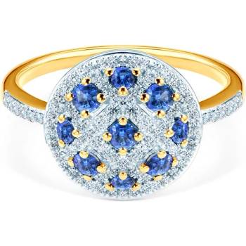 Image 1 of SAVICKI Годежен пръстен: два цвята злато. диаманти. сини сапфири
