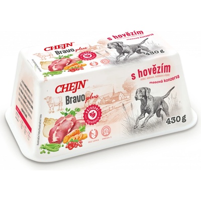 Chejn Bravo Plus s hovězím a zeleninou 430 g