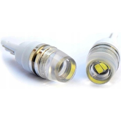 Rabel T10 W5W 2 smd 5630 bílá se sférickou čočkou