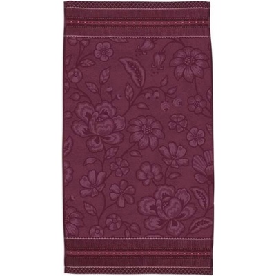 Pip Studio Jasmine Jacquard ručník 55 x 100 cm tmavě růžový