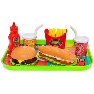 Mikro Комплект храни и напитки Fast Food 6 бр. с поднос 26x19см (81389)