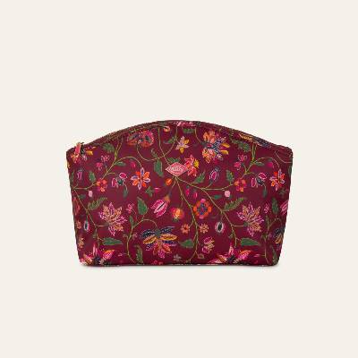 Oilily joy flowers cilou cosmetic bag 28 cm chocolate