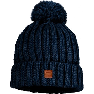 maximo Детска зимна шапка (beanie) maximo Kid's Mütze Rippe mit Pompon und Fleecefutter Beanie - Navy - размер 53-55 cm (904-2947-0412)