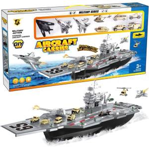Ocie Играчка Aircraft Carrier - Самолетоносач с изстребители и коли (ZY486299/P848-A)