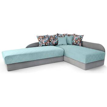 Мебели КАМБО Тапицирани ъглови легла Ани сиво Totem 403 Totem 423 Kristal 01