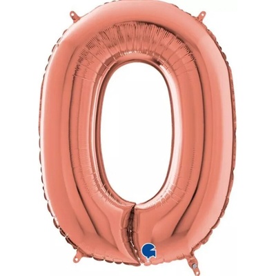 číslice 0 rose gold 102 cm