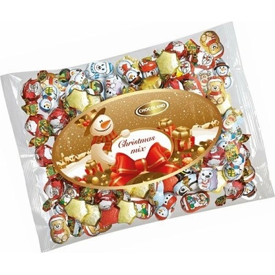 Chocoland Vánoční mix figurek a bonbónů s náplní 0,5 kg