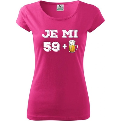 Je mi 60 pivo Pure dámske tričko Purpurová