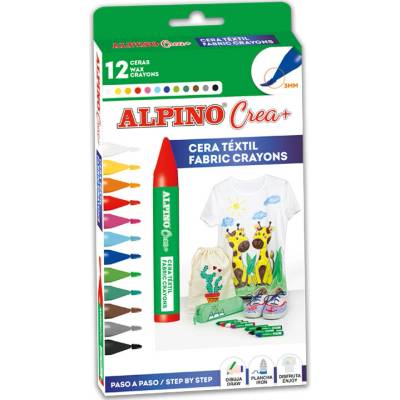 Alpino Crea Box textilných voskoviek 12 ks