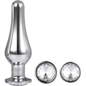 DreamToys Комплект от 3 бр. метални анални разширители с прозрачен кристал Gleaming Love