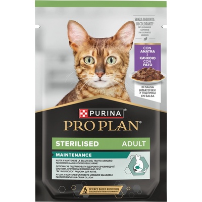 Pro Plan Adult Cat Sterilised kačica ve šťávě 85 g