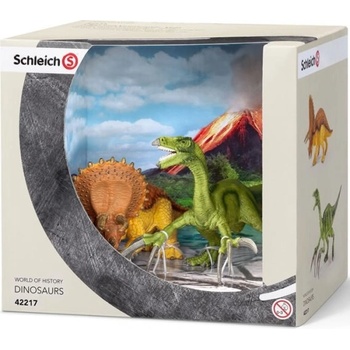 Schleich Dinosaurus set Triceratops a Therizinosaurus
