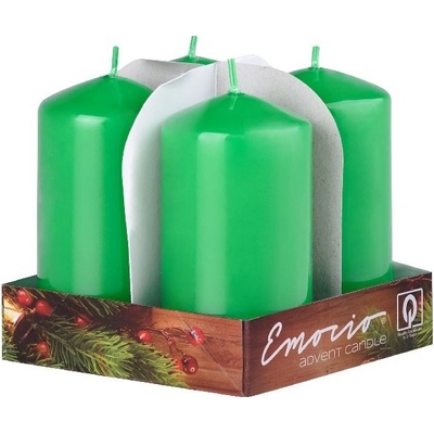 Emocio adventní válec 4ks 50x90 Lak zelené