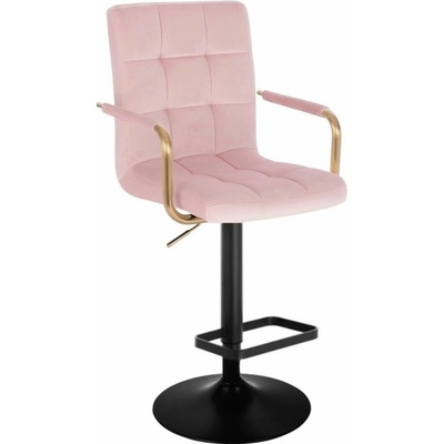 LuxuryForm Design Verona Gold Velur na čiernom tanieri ružová