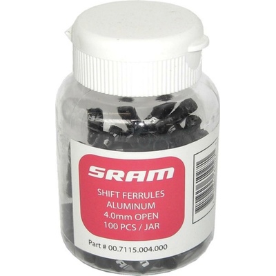 SRAM SHIFT FERRULES 4.0MM OPEN BLK 100-COUNT