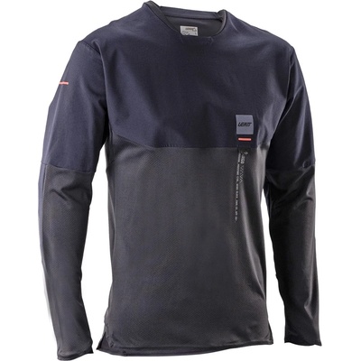 Leatt Мъжка фланелка с дълъг ръкав за колоездене Leatt MTB Trail 6.0 L/S Jersey Cargo Cycling jersey - Ghost Black (056-4117-0311)