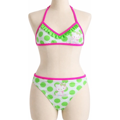 Sun City Dívčí plavky Charmmykitty bikiny s puntíkem neonové Zelená