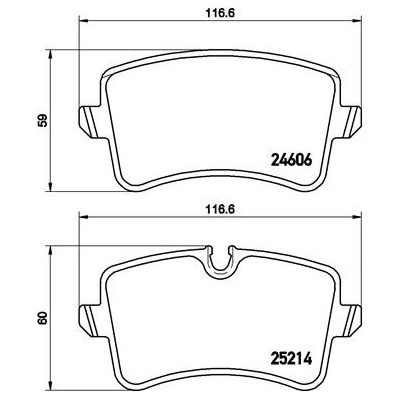 BREMBO Sada brzdových platničiek kotúčovej brzdy P85118