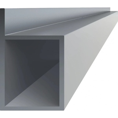 Hliníkový profil L, dutý profil 40x55x75x3 mm, délka 6000 mm